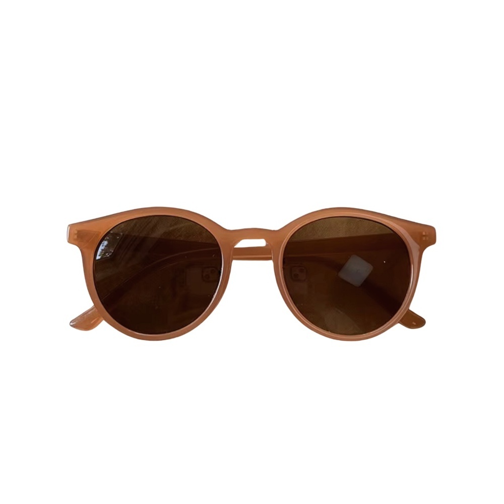 Light Brown Round Sunglasses – Soft Frame with Matching Lenses